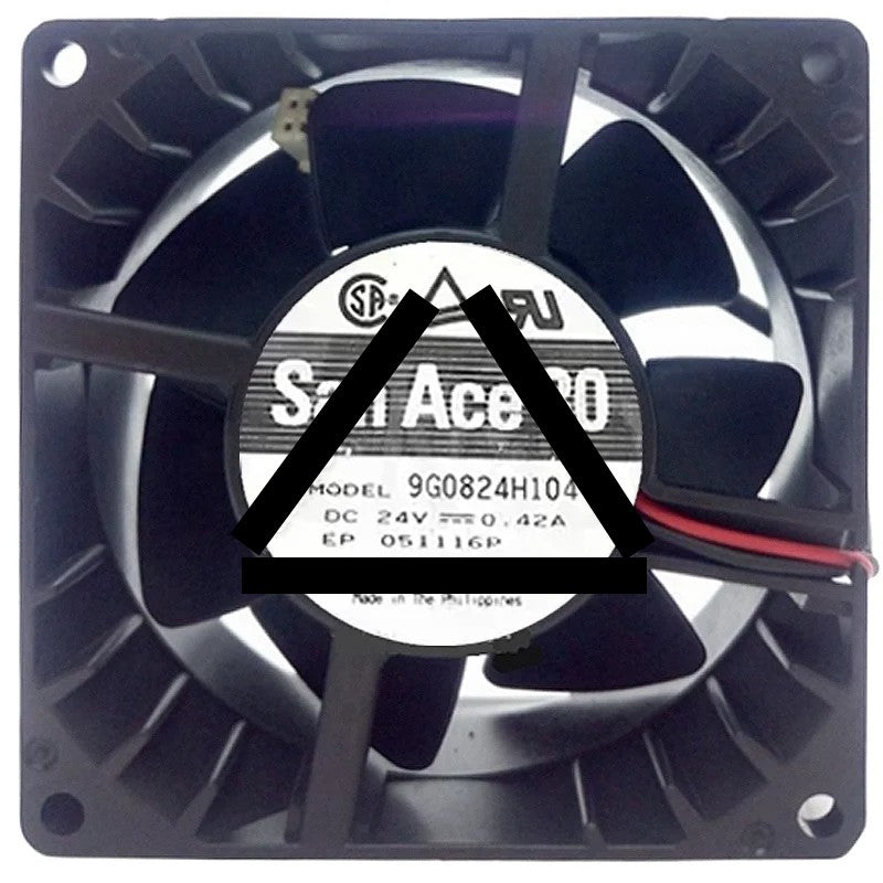 Sanyo 9G0824H104 DC 24V 0.42A 2 Wires Axial Cooling Fan