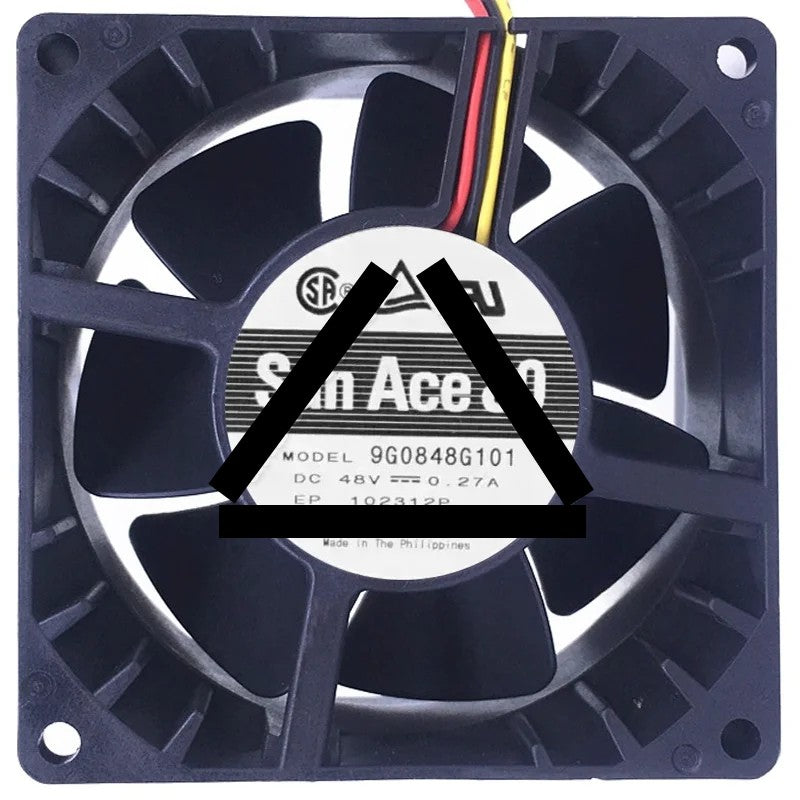 Sanyo 9G0848G101 DC 48V 0.27A 3 Wires Axial Cooling Fan