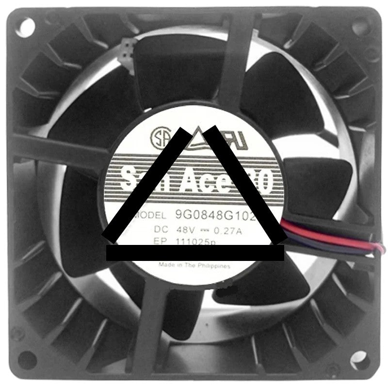 Sanyo 9G0848G102 DC 48V 0.27A 2 Wires Axial Cooling Fan