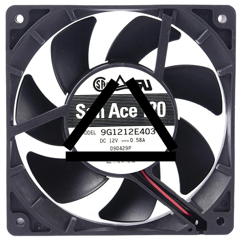 Sanyo 9G1212E403 12V 0.58A 2 / 3 Wires Axial Cooling Fan