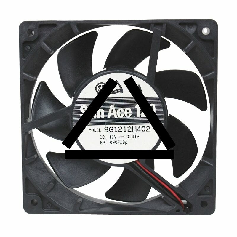 Sanyo 9G1212H402 DC 12V 0.31A 2 Wires Axial Cooling Fan