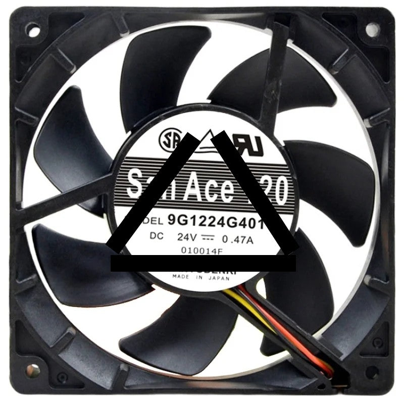 Sanyo 9G1224G401 24V 0.47A 2 / 3 Wires Axial Cooling Fan