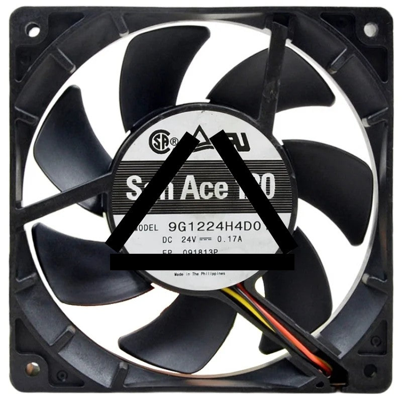 Sanyo 9G1224H4D01 24V 0.17A 3 Wires Axial Cooling Fan