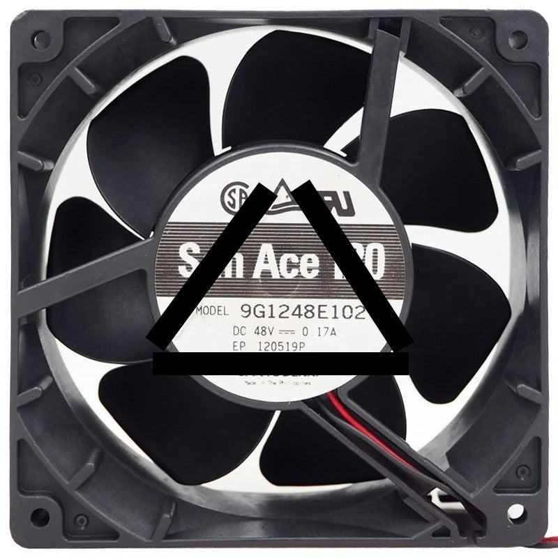 Sanyo 9G1248E102 DC 48V 0.17A 2 Wires Axial Cooling Fan