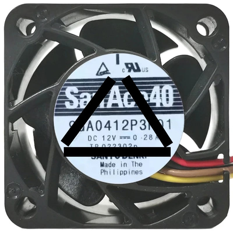 Sanyo 9GA0412P3H01 DC 12V 0.28A 4 Wires PWM Axial Cooling Fan