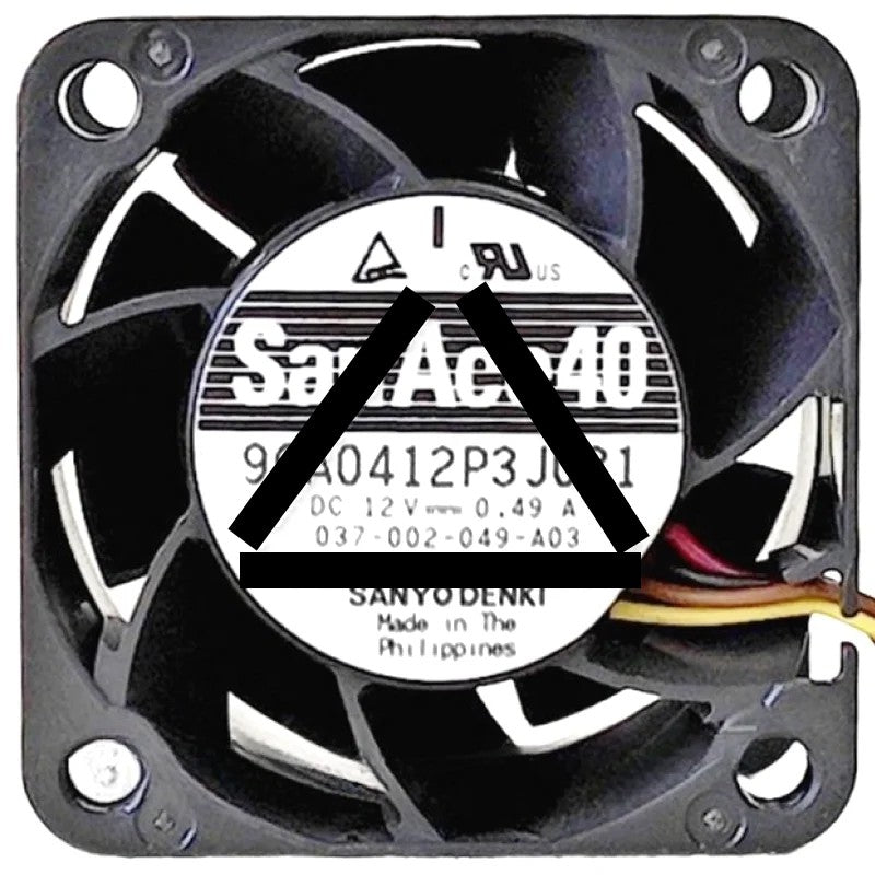 Sanyo 9GA0412P3J031 DC 12V 0.49A 4 Wires PWM Axial Cooling Fan