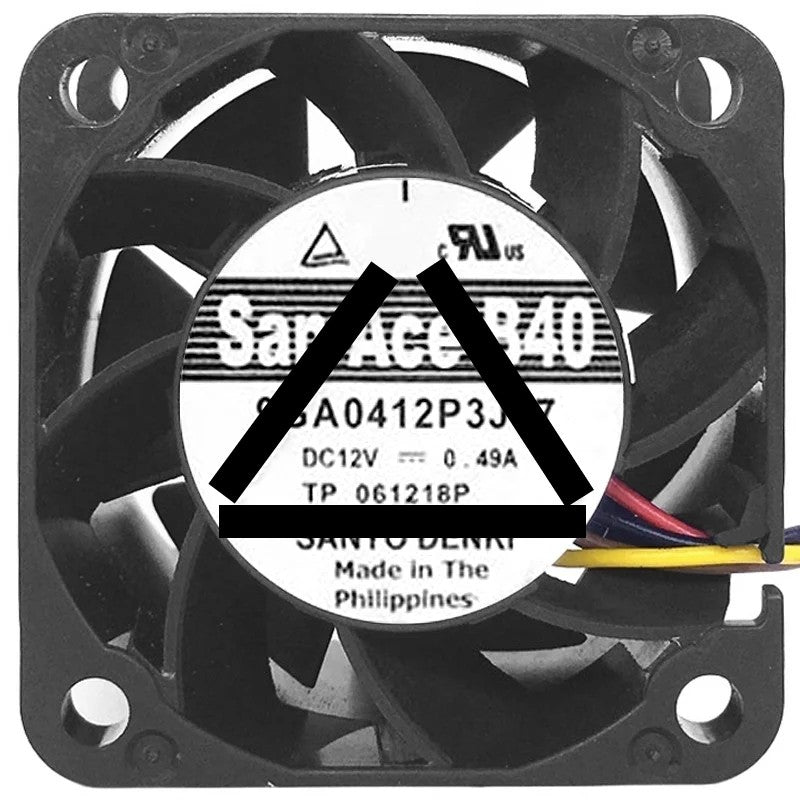 Sanyo 9GA0412P3J07 DC 12V 0.49A 4 Wires PWM Axial Cooling Fan
