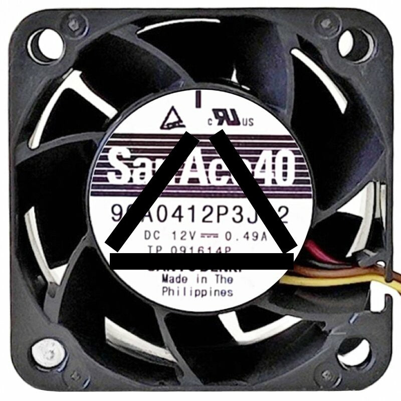 Sanyo 9GA0412P3J32 12V 0.49A 4 Wires Axial Cooling Fan