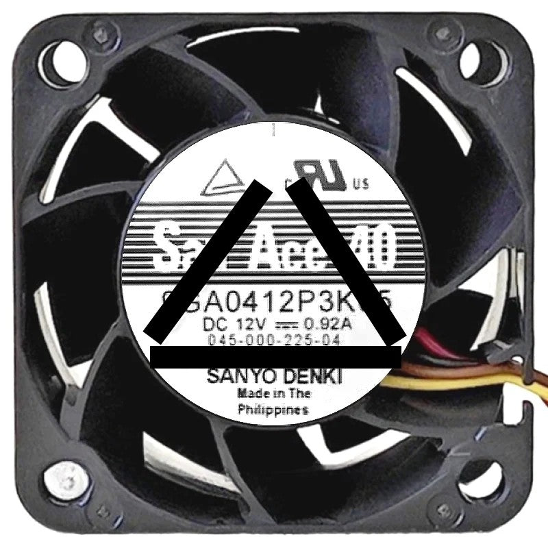 Sanyo 9GA0412P3K05 DC 12V 0.92A 4 Wires PWM Axial Cooling Fan