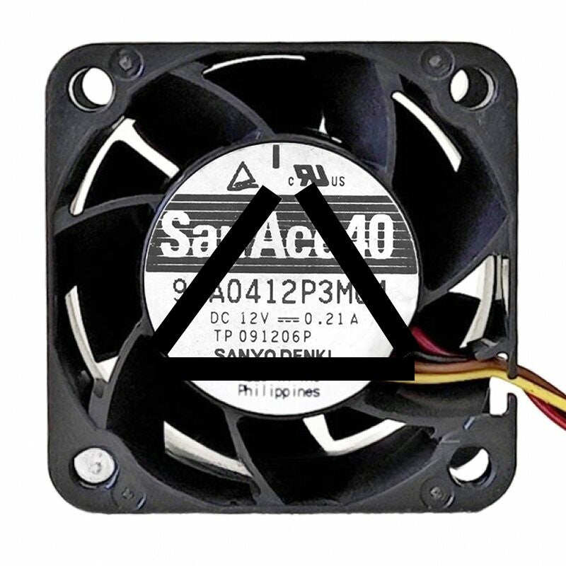 Sanyo 9GA0412P3M04 12V 0.21A 4 Wires Axial Cooling Fan