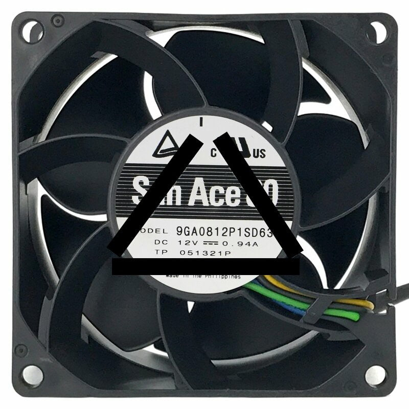 Sanyo 9GA0812P1SD63 12V 0.94A 4 Wires Axial Cooling Fan