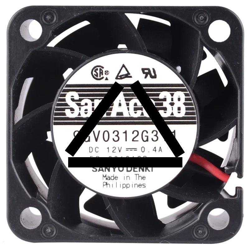 Sanyo 9GV0312G311 12V 0.4A 2 Wires Axial Cooling Fan