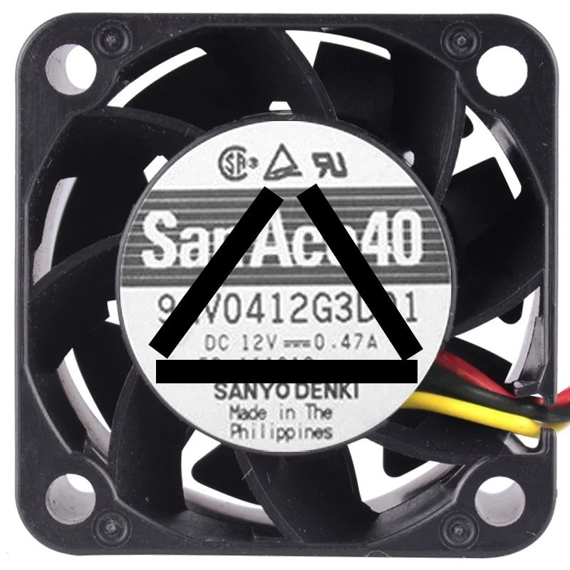 Sanyo 9GV0412G3D01 DC 12V 0.47A 3 Wires Axial Cooling Fan