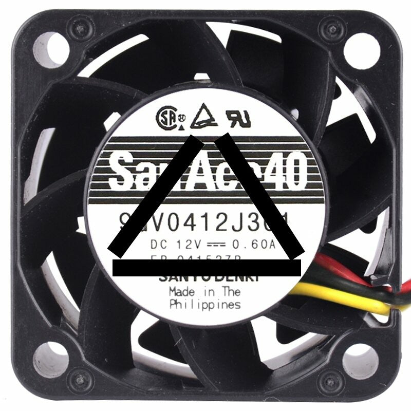 Sanyo 9GV0412J301 12V 0.60A 3 Wires 4028 Cooling Fan