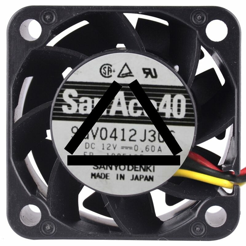 Sanyo 9GV0412J306 12V 0.60A 3 Wires Axial Cooling Fan