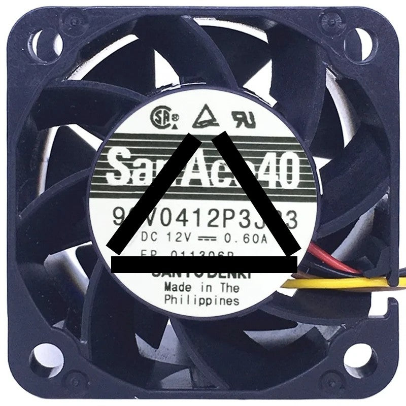 Sanyo 9GV0412P3J23 DC 12V 0.60A 4 Wires PWM Axial Cooling Fan