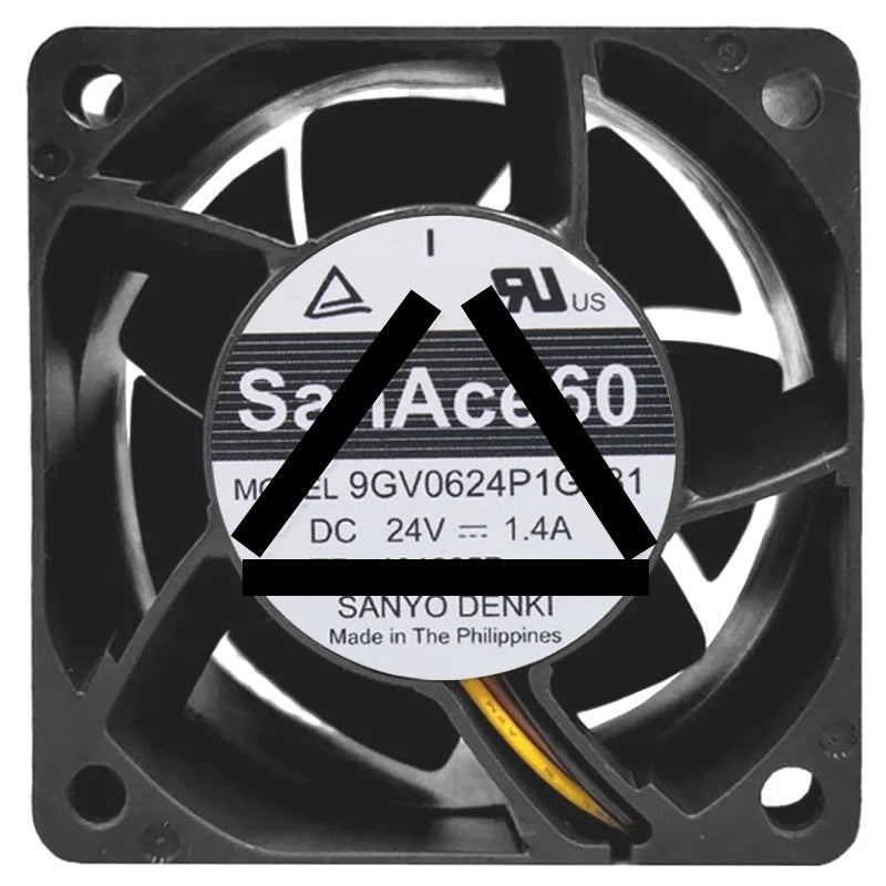 Sanyo 9GV0624P1G031 DC 24V 1.4A 3 Wires Axial Cooling Fan