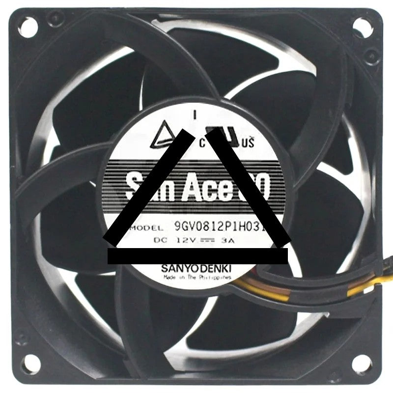 Sanyo 9GV0812P1H031 DC 24V 3A 4 Wires Axial Cooling Fan