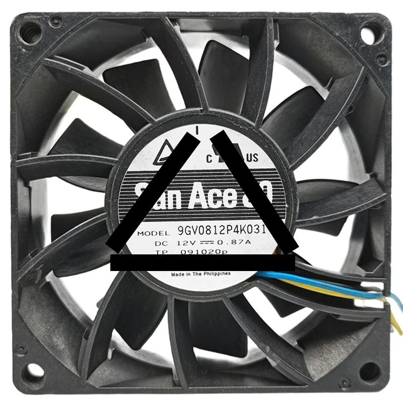 Sanyo 9GV0812P4K031 12V 0.87A 4 Wires PWM Axial Cooling Fan