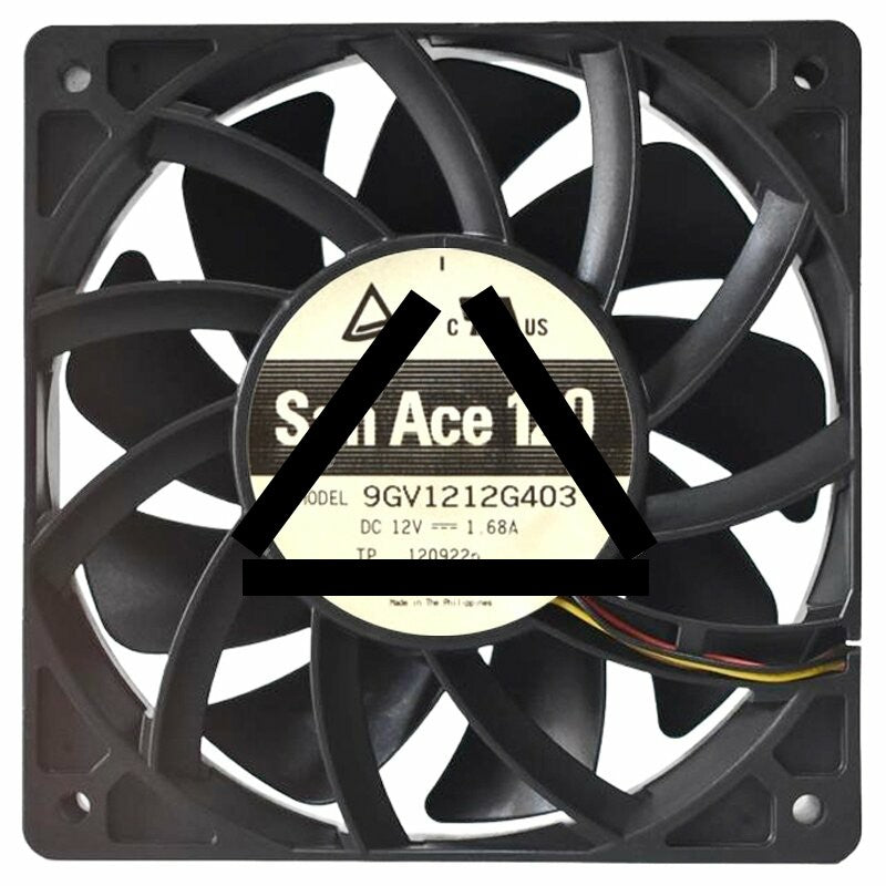 Sanyo 9GV1212G403 12V 1.68A 3 Wires Axial Cooling Fan
