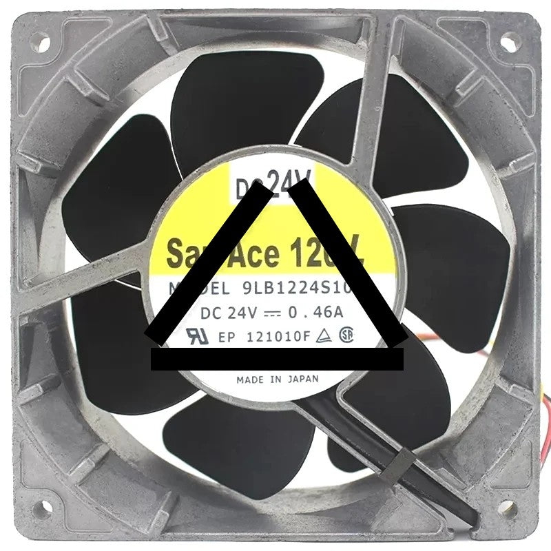 Sanyo 9LB1224S102 DC 24V 0.46A 3 Wires Axial Cooling Fan