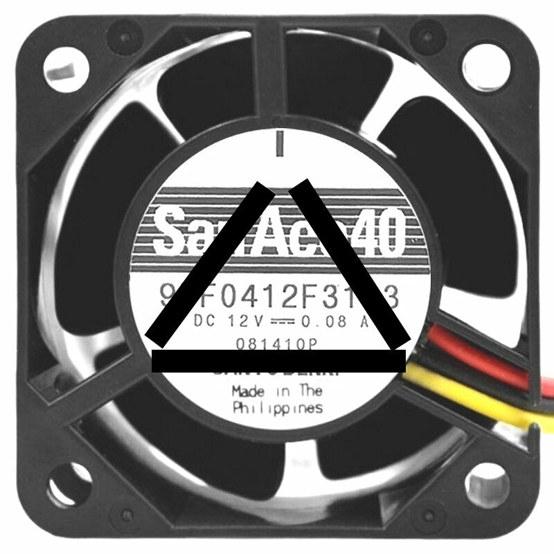 Sanyo 9PF0412F3103 12V 0.08A 2 / 3 Wires Cooling Fan