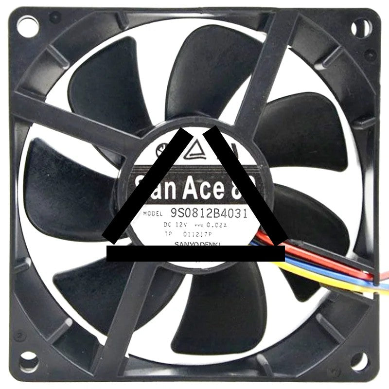 Sanyo 9S0812B4031 DC 12V 0.02A 3 Wires Axial Cooling Fan