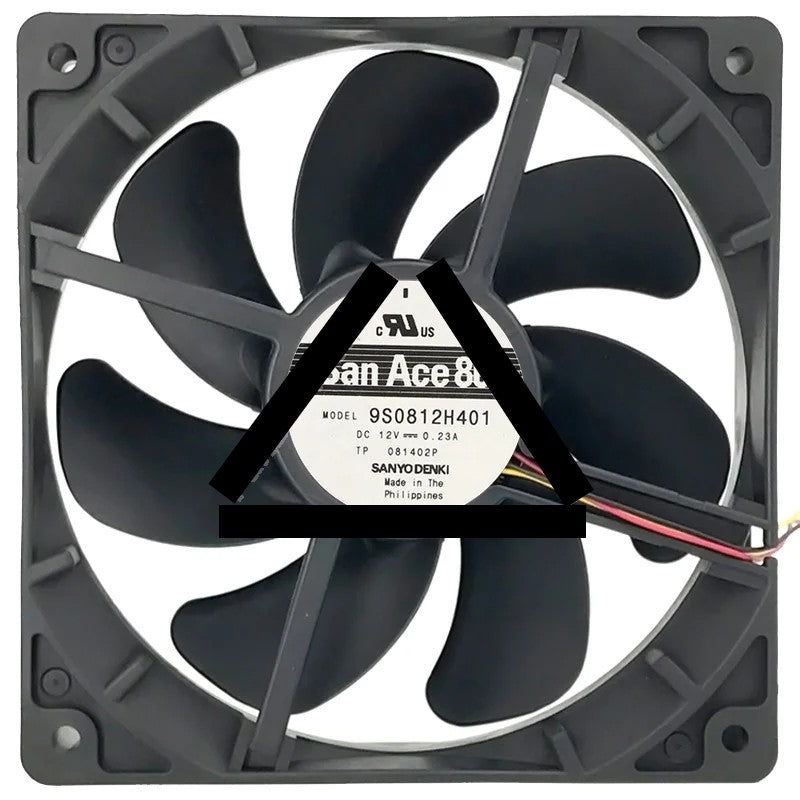 Sanyo 9S0812H401 12V 0.23A 3 Wires Axial Cooling Fan
