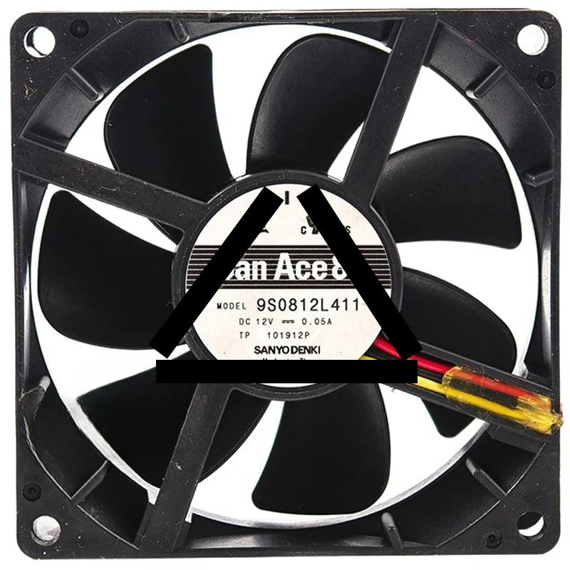 Sanyo 9S0812L411 12V 0.05A 2 / 3 Wires Axial Cooling Fan