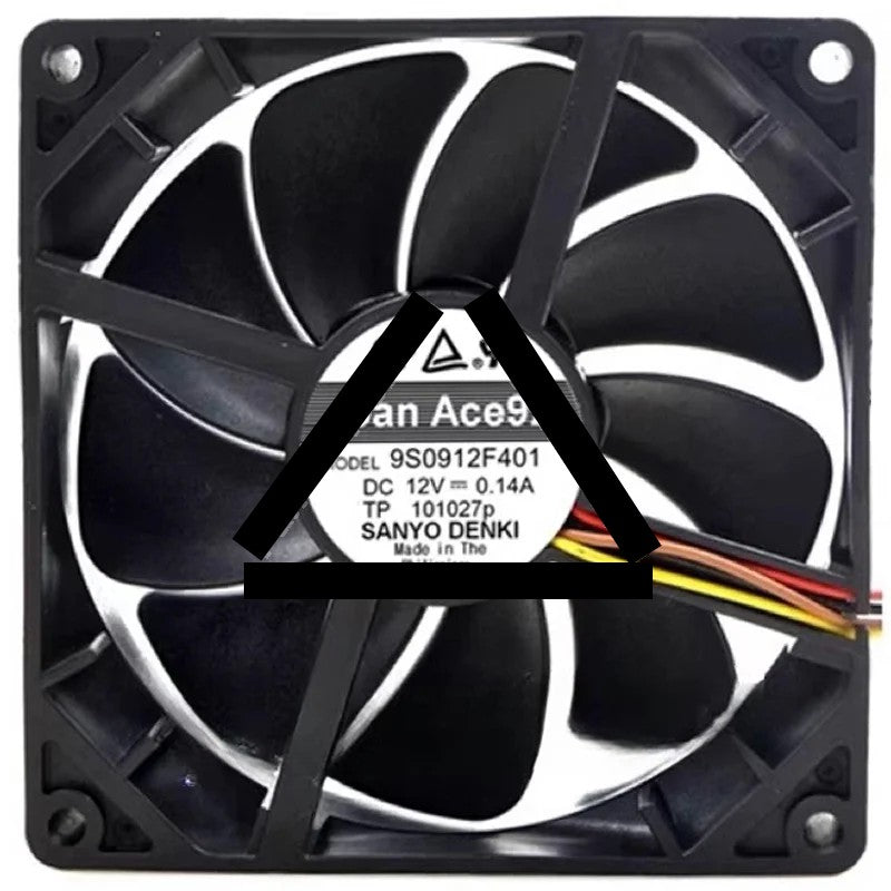 Sanyo 9S0912F401 12V 0.14A 3 Wires Axial Cooling Fan