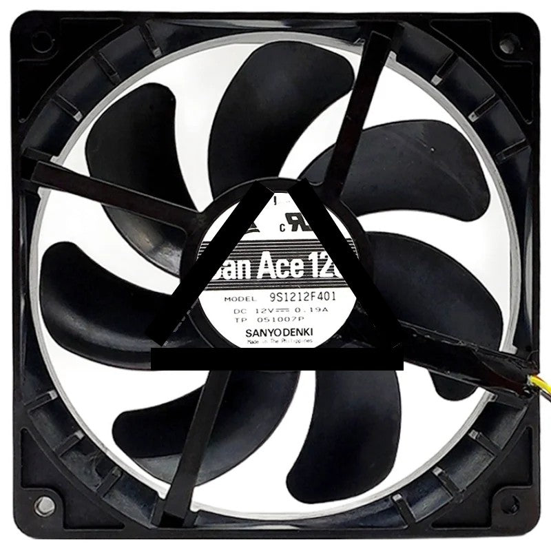 Sanyo 9S1212F401 12V 0.19A 3 Wires Axial Cooling Fan