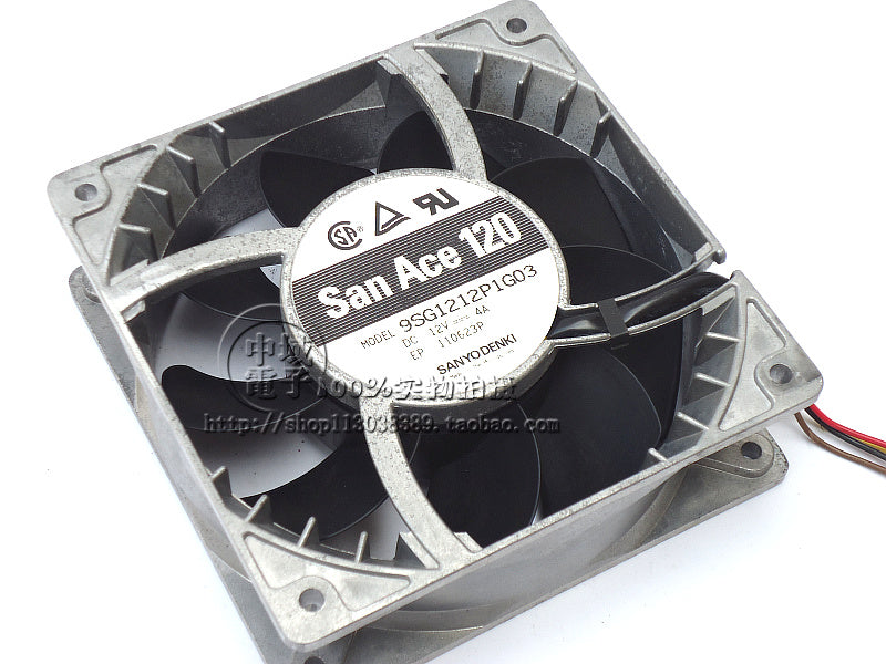 Sanyo 9SG1212P1G06 Server Square Fan DC 12V 4A 120x120x38mm 4-wire