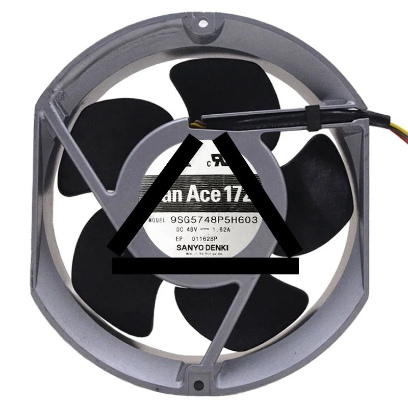 Sanyo 9SG5748P5H603 DC 48V 1.82A 3 Wires Axial Cooling Fan