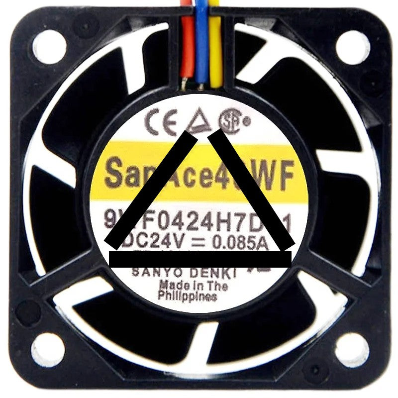 Sanyo 9WF0424H7D01 DC 24V 0.085A 3 Wires Axial Cooling Fan