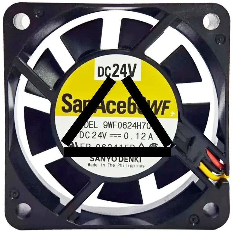 Sanyo 9WF0624H701 DC 24V 0.12A 3 Wires Axial Cooling Fan