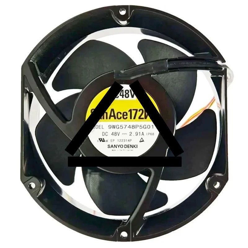 Sanyo 9WG5748P5G011 48V 2.91A 4 Wires IP68 Waterproof PWM Cooling Fan