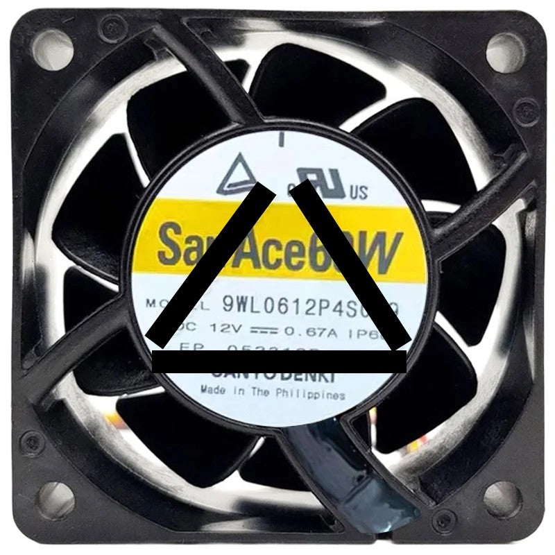 Sanyo 9WL0612P4S009 12V 0.67A 4 Wires IP68 Waterproof PWM Cooling Fan