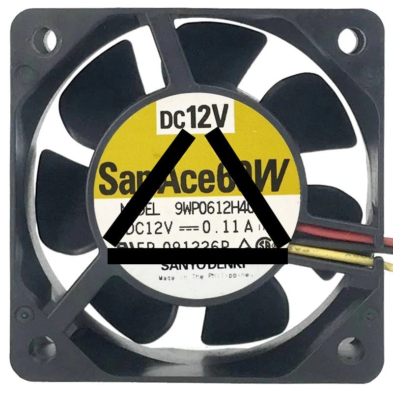 Sanyo 9WP0612H401 12V 0.11A 3 Wires Axial Cooling Fan