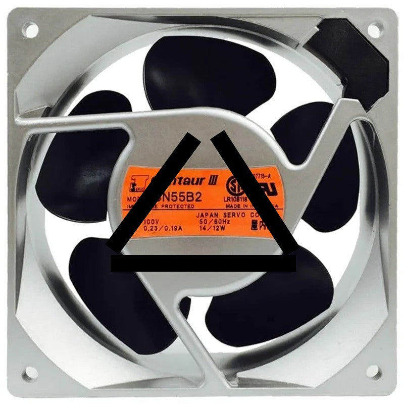 Sanyo CN55B2 AC 100V 0.23/0.19A 14/12W Impedance Protected Cooling Fan