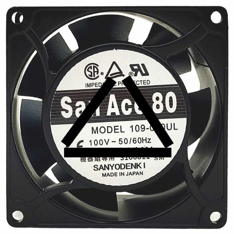 Sanyo Denki 109-040UL AC 100V 0.13/0.11A 10/9W Axial Cooling Fan