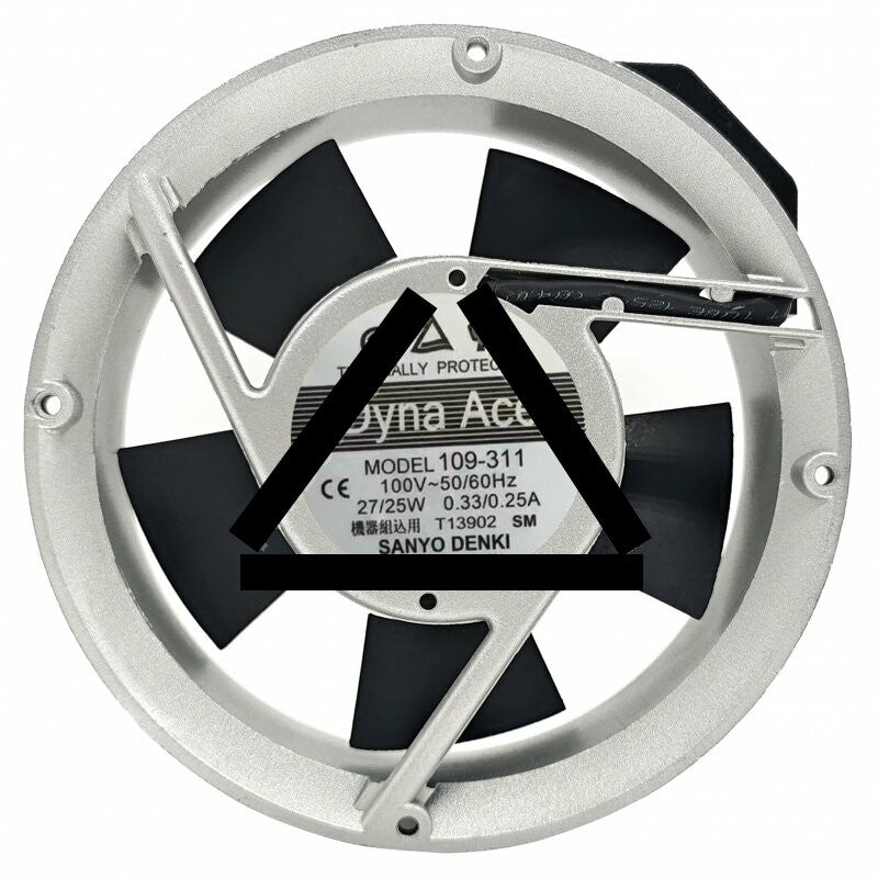 Sanyo Denki 109-311 AC 100V 0.33/0.25A 27/25W Thermally Protected Axial Cooling Fan