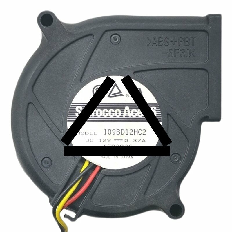 Sanyo Denki 109BD12HC2 DC 12V 0.37A 3 Wires Blower Cooling Fan