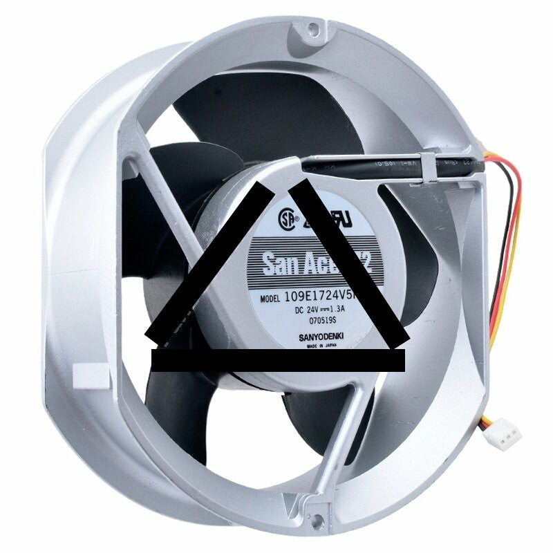Sanyo Denki 109E1724V5K03 DC 24V 1.3A 3 Wires Axial Cooling Fan