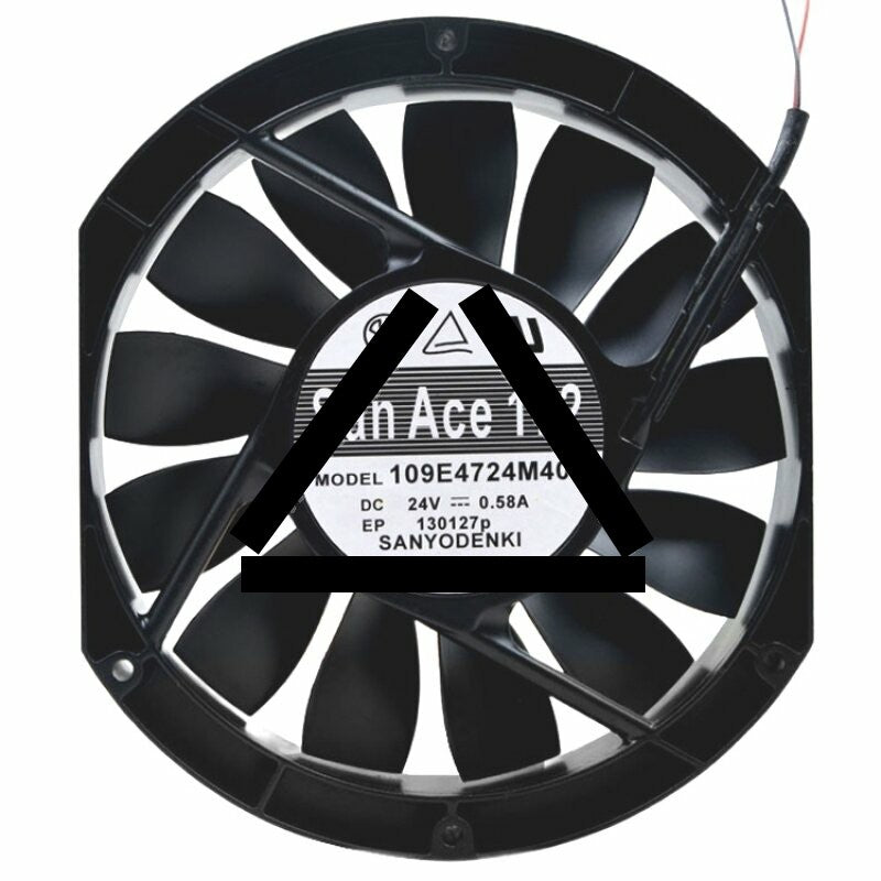 Sanyo Denki 109E4724M402 DC 24V 0.58A 2 Wires Axial Cooling Fan