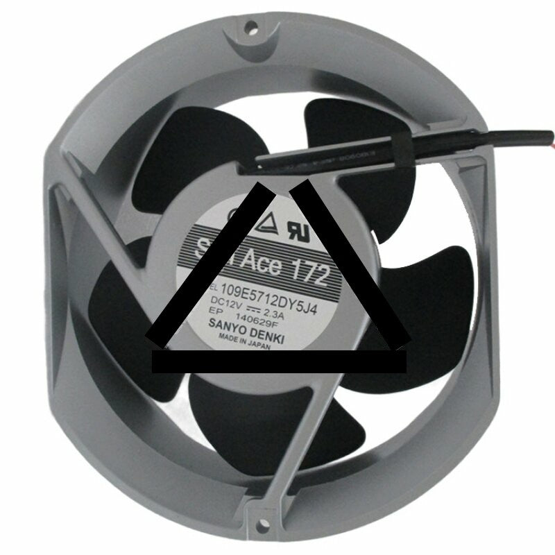 Sanyo Denki 109E5712DY5J4 DC 12V 2.3A 2 Wires 17251 Axial Cooling Fan