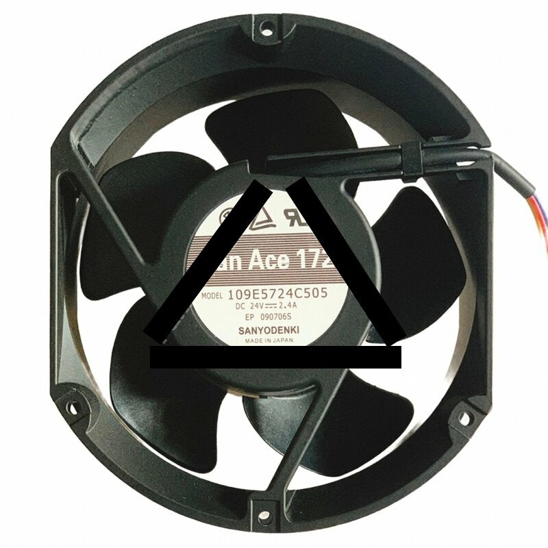 Sanyo Denki 109E5724C505 DC 24V 2.4A 4 Wires Axial Cooling Fan