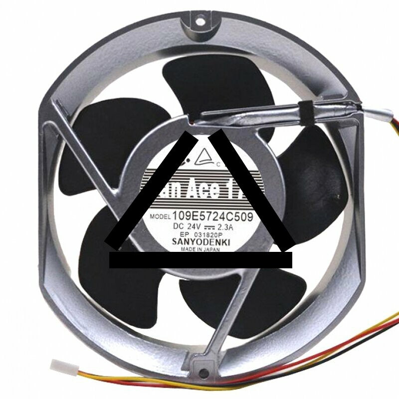 Sanyo Denki 109E5724C509 DC 24V 2.3A 3 Wires Axial Cooling Fan