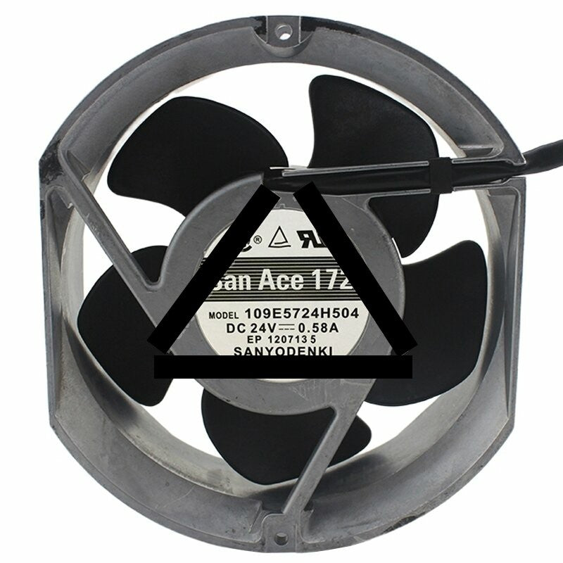 Sanyo Denki 109E5724H504 DC 24V 0.58A 2 Wires / 3 Wires Axial Cooling Fan