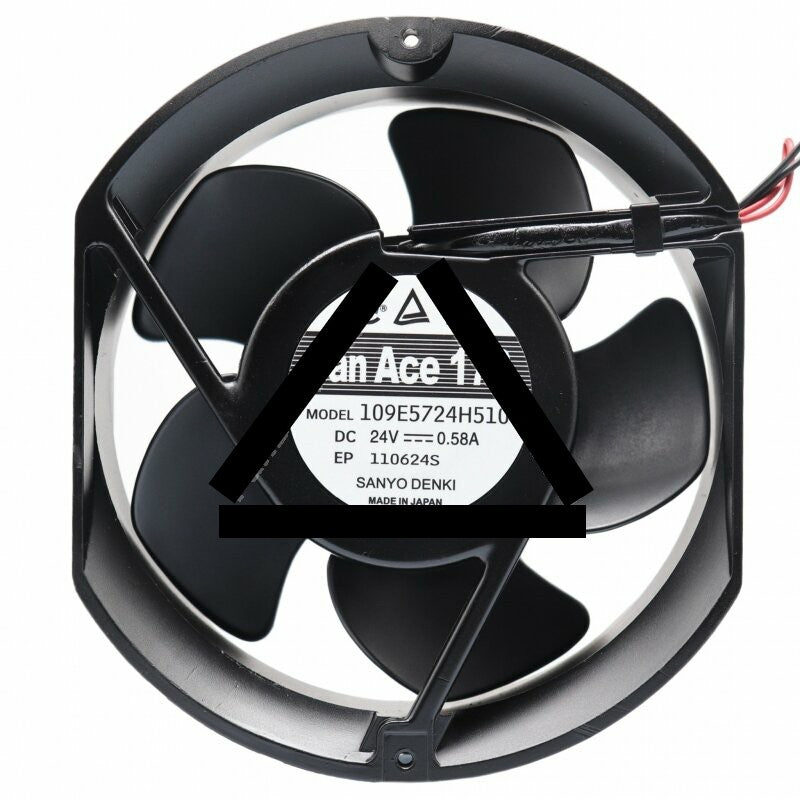 Sanyo Denki 109E5724H510 DC 24V 0.58A 2 Wires 17251 Axial Cooling Fan