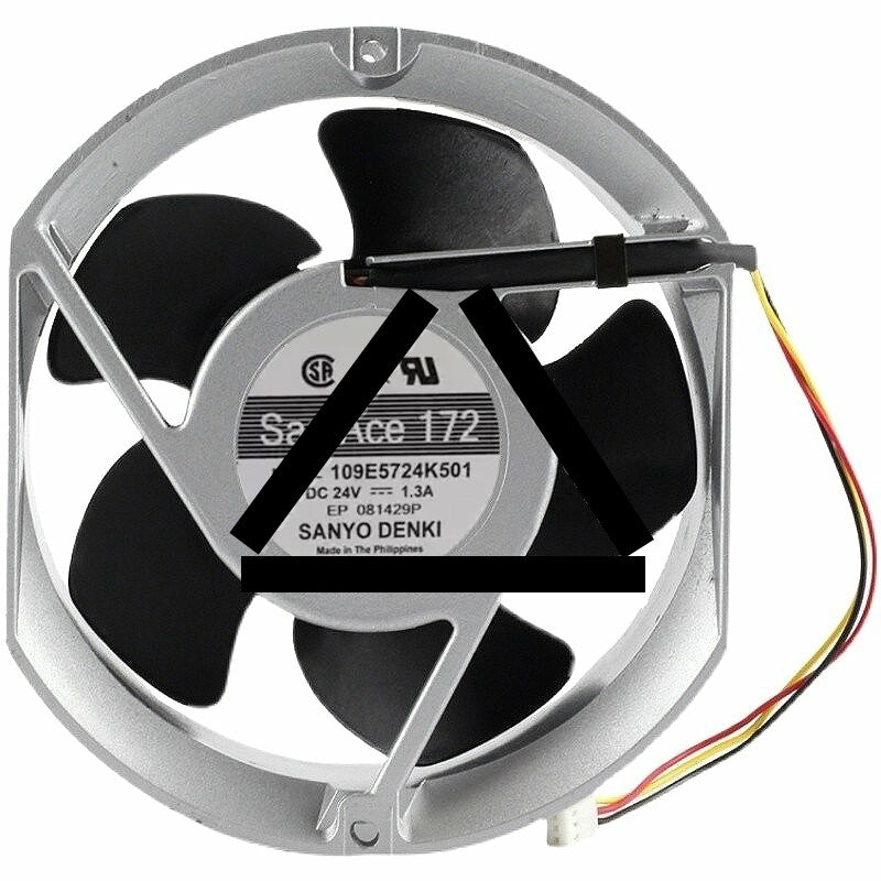 Sanyo Denki 109E5724K501 DC 24V 1.3A 4 Wires 17251 Axial Cooling Fan